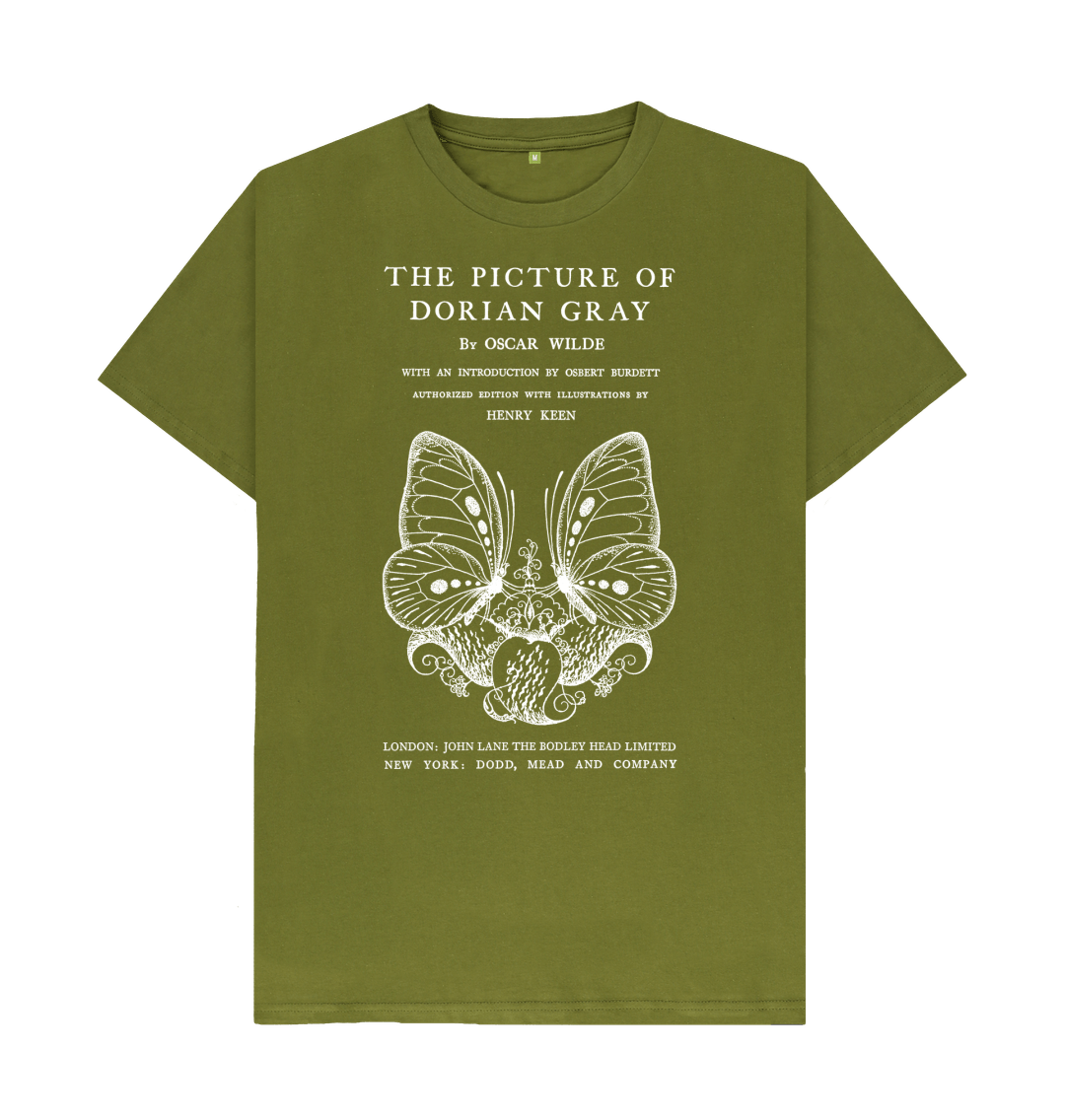 Moss Green The Picture of Dorian Gray in white T-shirt