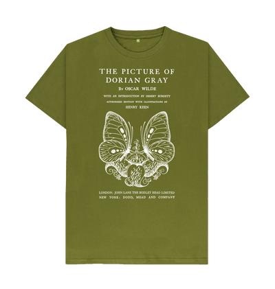 Moss Green The Picture of Dorian Gray in white T-shirt