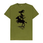 Moss Green Bremen Town Musicians in black T-shirt