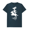 Bremen Town Musicians in white T-shirt - Denim Blue