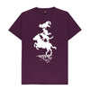 Bremen Town Musicians in white T-shirt - Purple