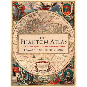 Book cover of 'The Phantom Atlas' with decorative map design