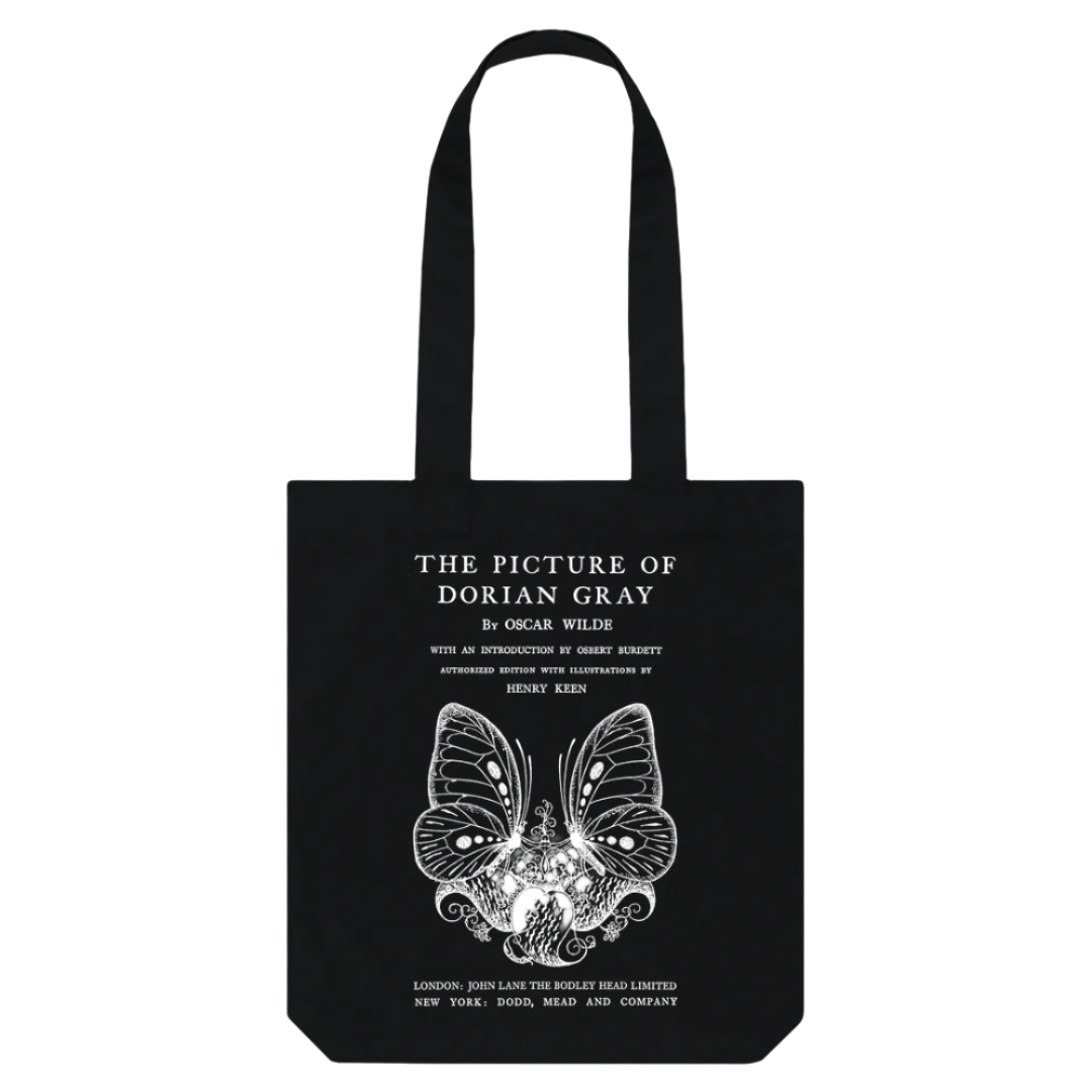 Black The Picture of Dorian Gray in white Tote Bag