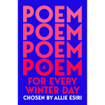 Book cover with 'POEM FOR EVERY WINTER DAY' text on a blue background