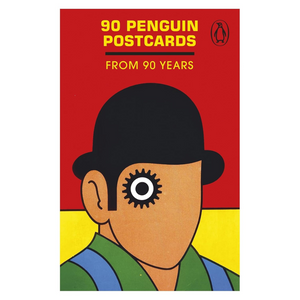Book cover with a stylized illustration of a person wearing a bowler hat and goggles on a red and yellow background.