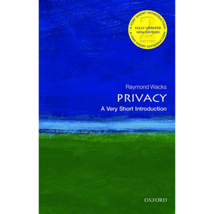 Book cover of 'Privacy: A Very Short Introduction' by Raymond Wacks with a blue and green gradient.