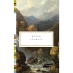 Book cover with a mountainous landscape and 'River Stories' text