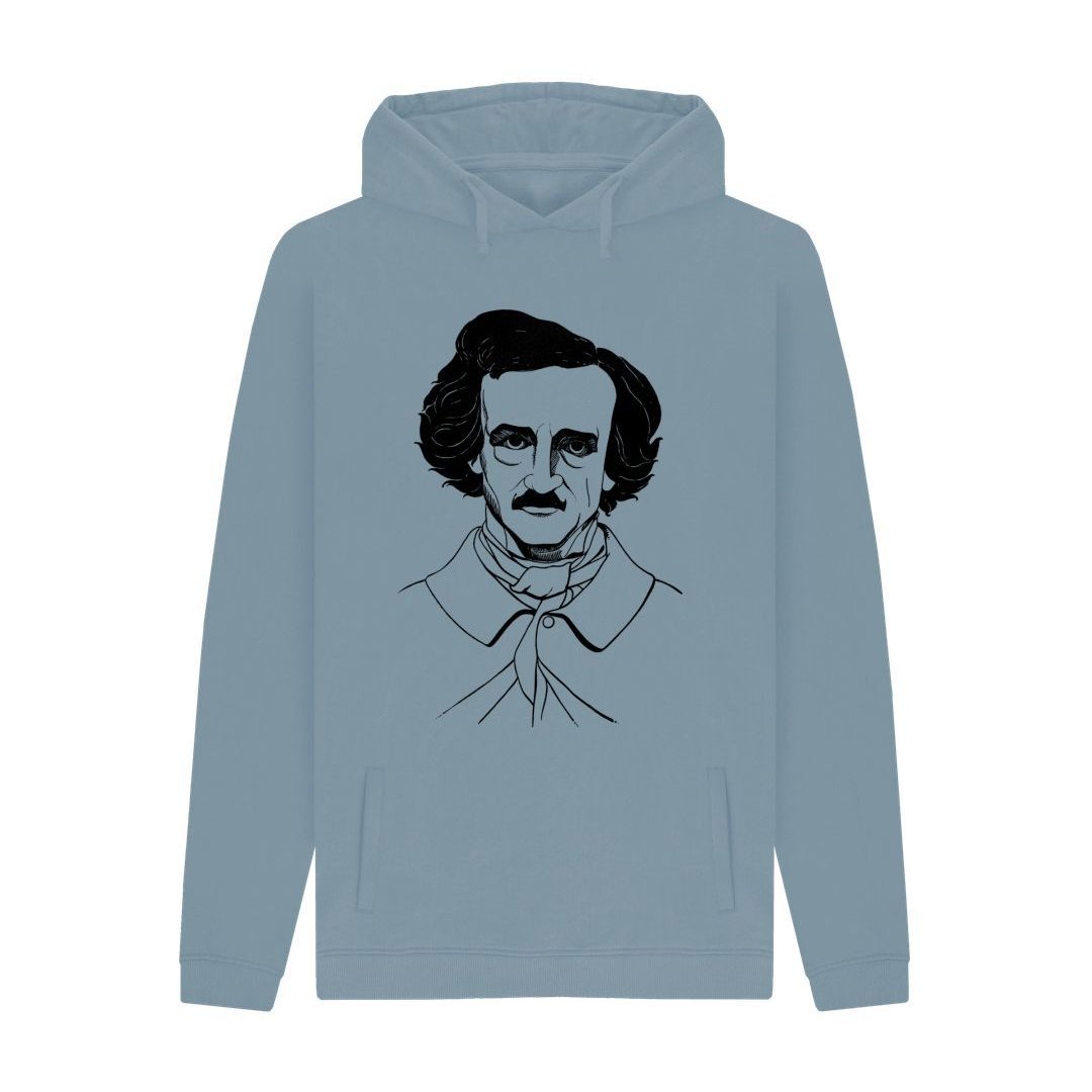 Stone Blue Edgar Allan Poe Hoodie