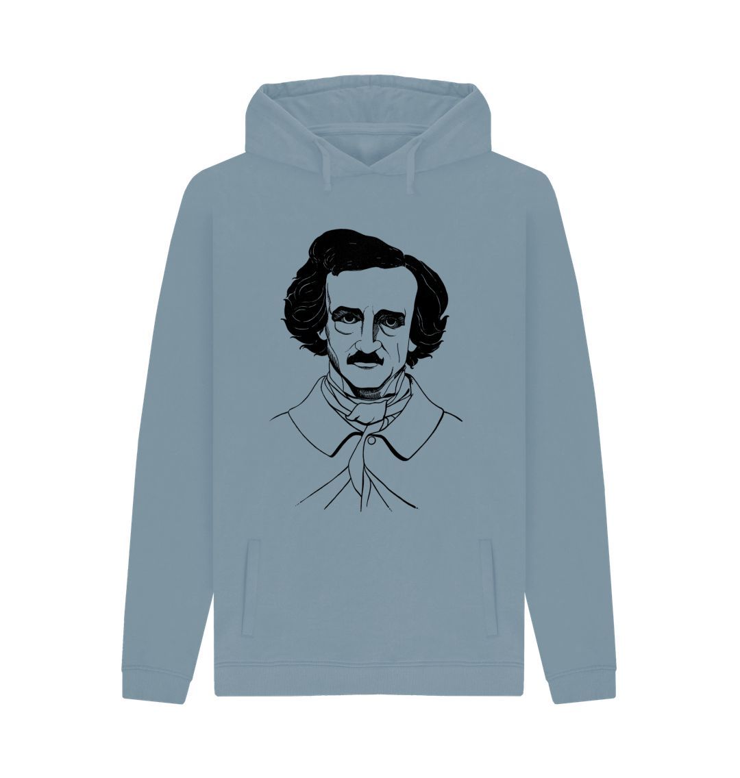 Stone Blue Edgar Allan Poe Hoodie