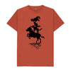 Bremen Town Musicians in black T-shirt - Rust