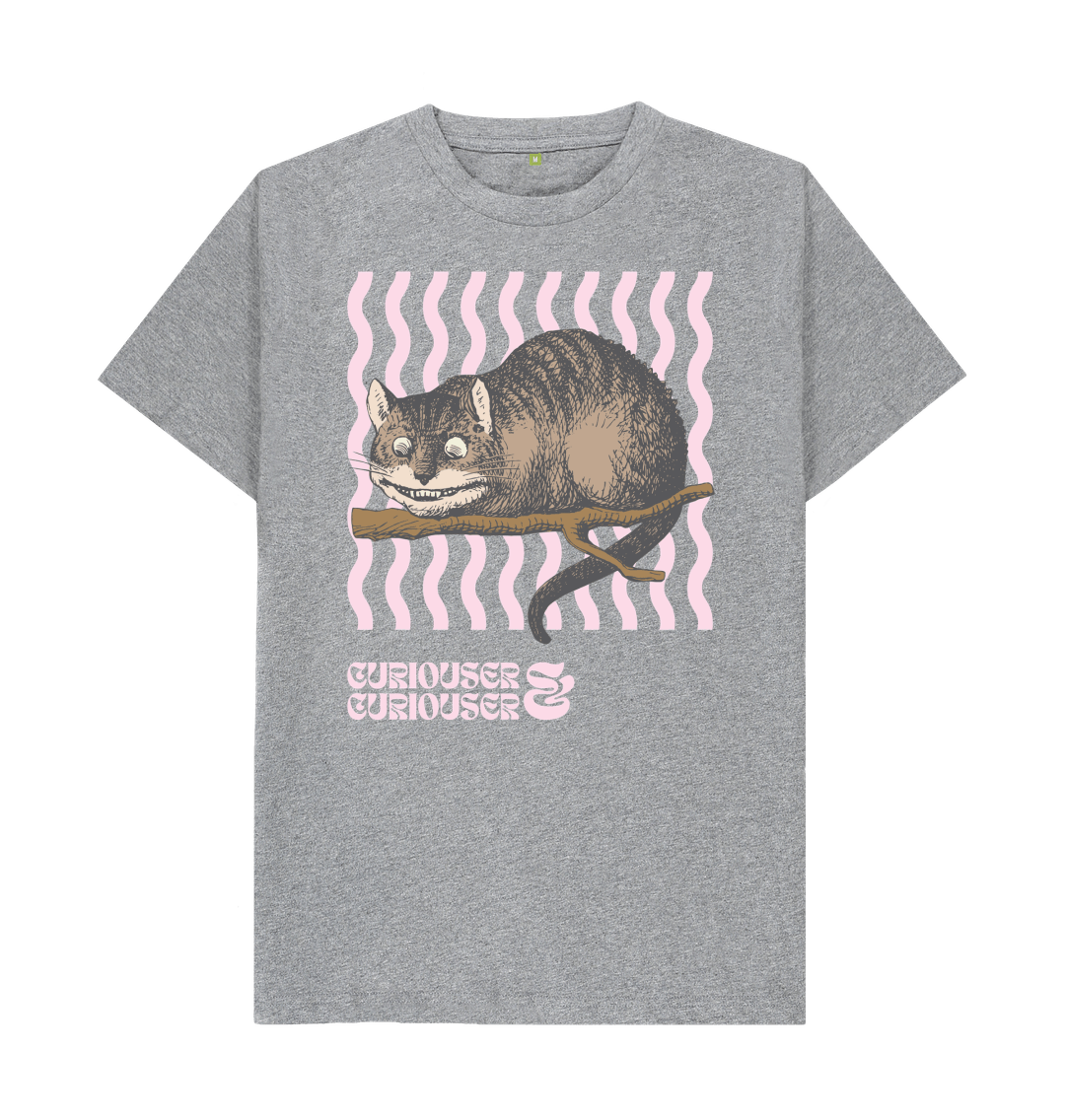 Athletic Grey Curiouser & Curiouser Cheshire Cat T-shirt