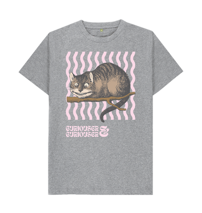 Athletic Grey Curiouser & Curiouser Cheshire Cat T-shirt