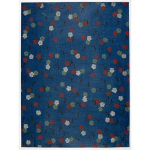 Olga Hirsch Collection: Floral on Blue blockprint