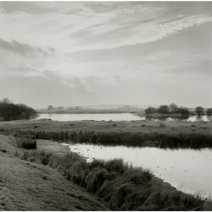 River running through flat landscape