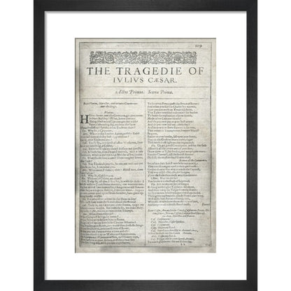 Shakespeare's Julius Caesar Title Page Print