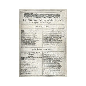 The Famous History of the Life of King Henry the Eight Title Page Print