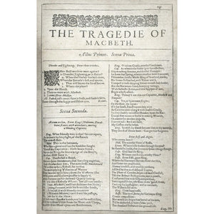 The Tragedie of Macbeth Title Page Print
