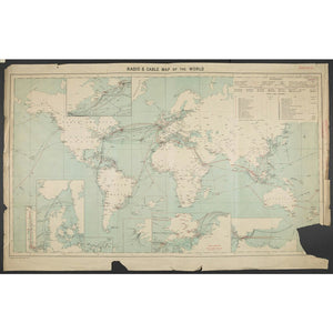 War Office Radio & Cable Map of the World, 1927