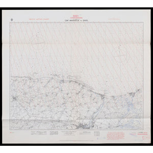 WWII Cap Manvieux to Dives Chart, 1944
