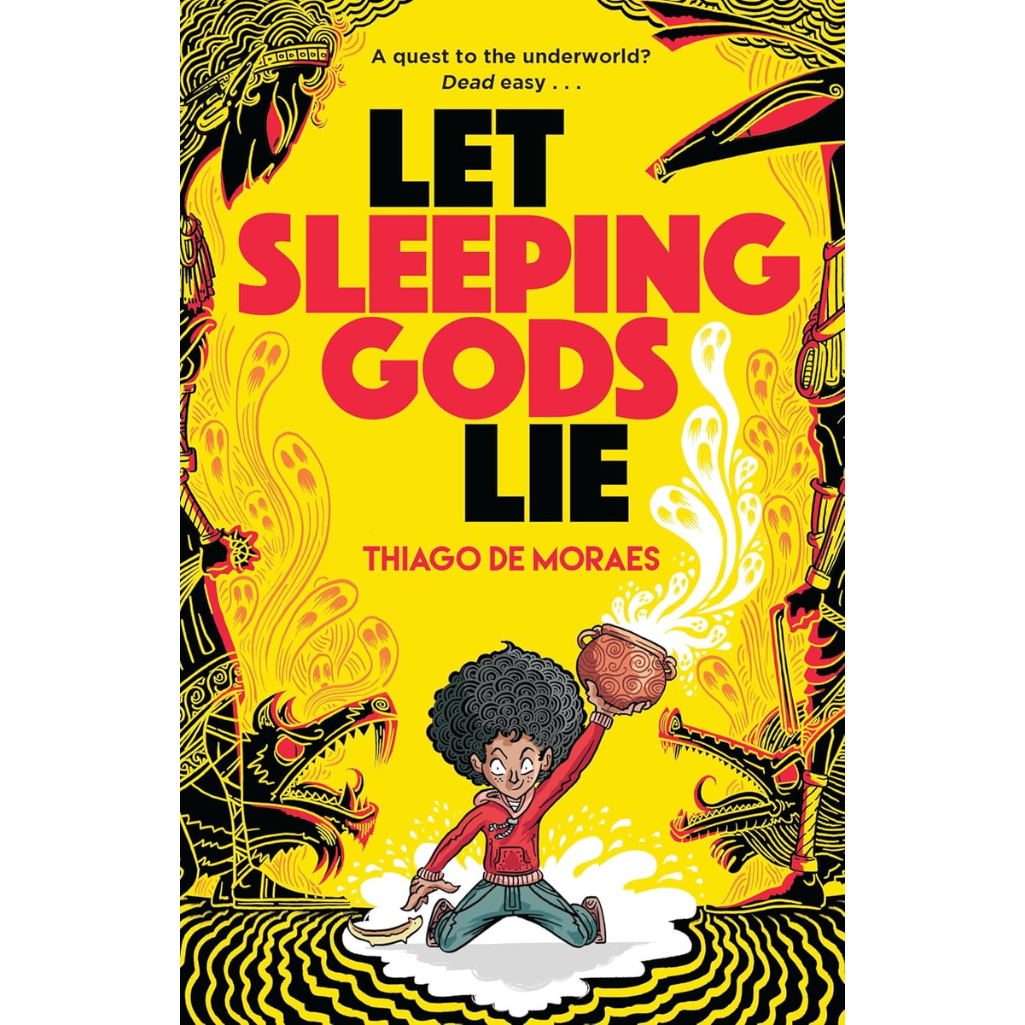 Book cover of 'Let Sleeping Gods Lie' with a colorful design and character illustration.