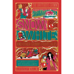 Book cover of 'Snow White and Other Grimms' Fairy Tales' with colorful illustrations on a red background.