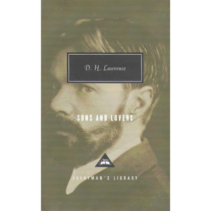 Book cover of 'Sons and Lovers' by D.H. Lawrence with a portrait on a beige background
