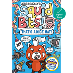 Book cover of 'Squid Bits! That's a Nice Hat!' with colorful illustrations and text.