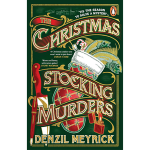 Book cover of 'The Christmas Stocking Murders' by Denzil Meyrick with festive design elements.