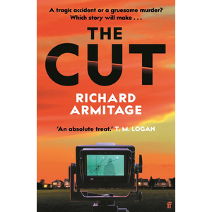 Book cover of 'The Cut' by Richard Armitage with a camera and sunset design.