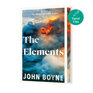 Book cover of 'The Elements' by John Boyne with a signed copy label.