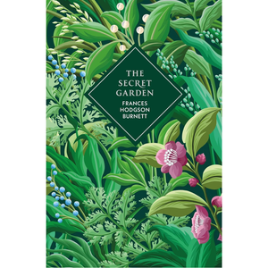 Book cover of 'The Secret Garden' with green foliage and flowers.