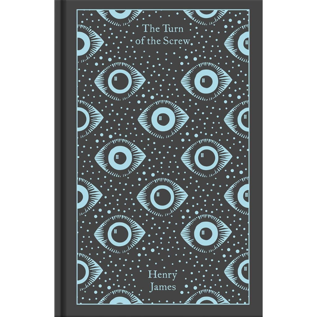 Book cover of 'The Turn of the Screw' by Henry James with eye pattern design.
