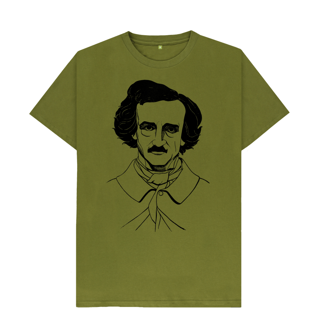 Moss Green Edgar Allan Poe T-shirt
