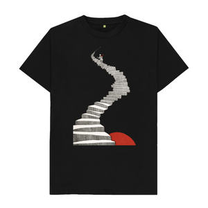 Black The Snow Queen staircase T-shirt