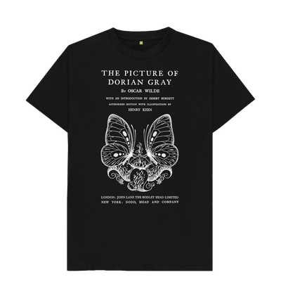 Black The Picture of Dorian Gray in white T-shirt