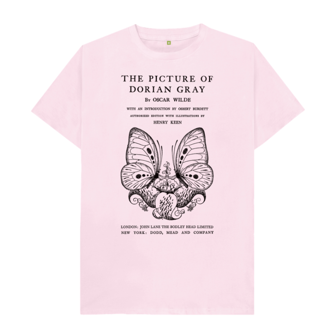 Pink The Picture of Dorian Gray in black T-shirt