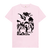 Little Mermaid in black T-shirt - Pink