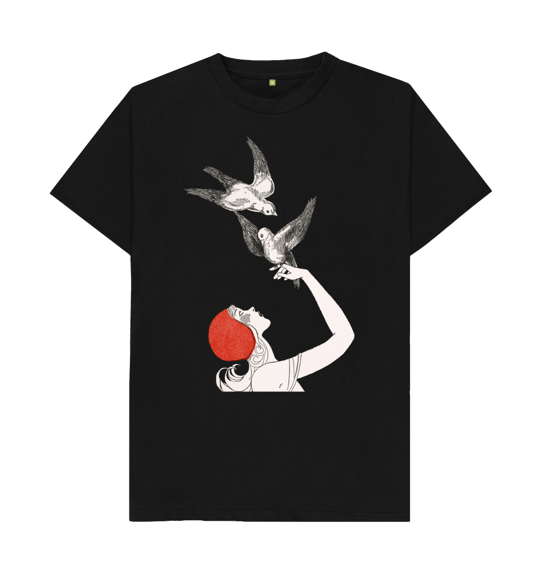 Black The Snow Queen pigeons T-shirt