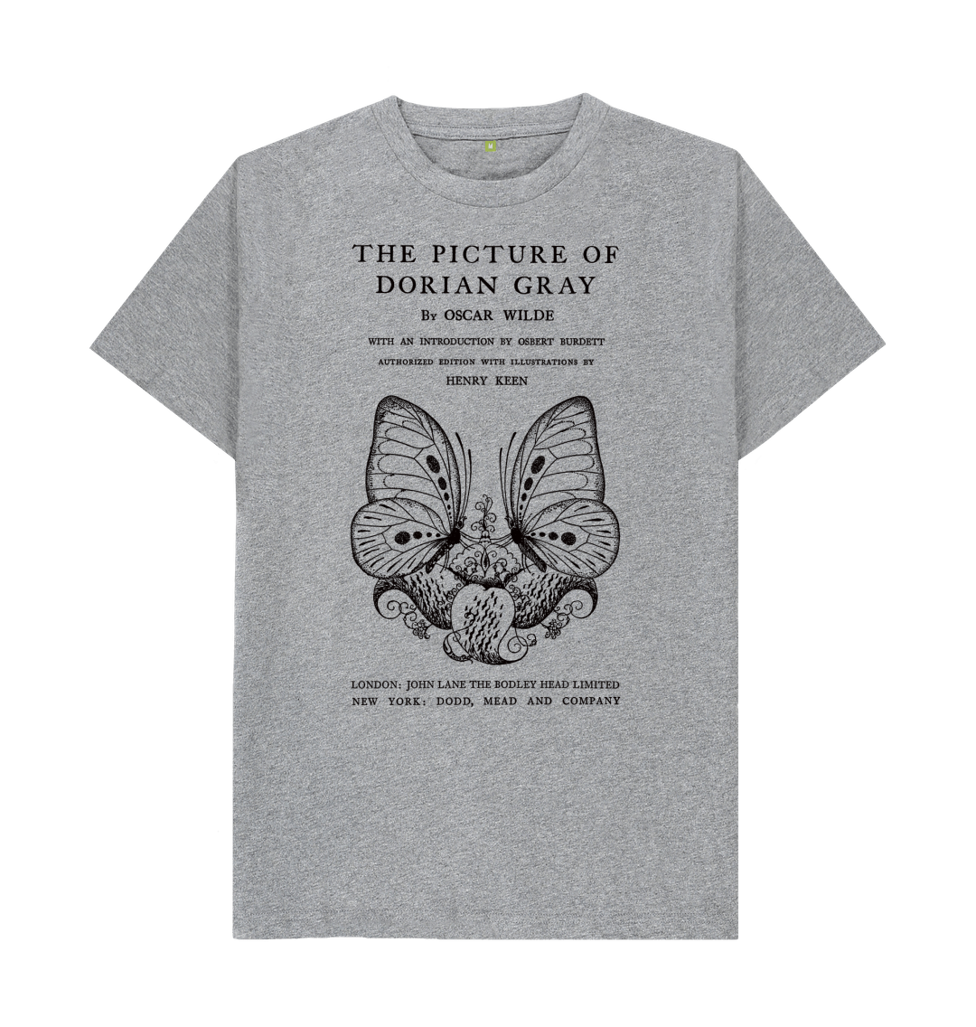 Athletic Grey The Picture of Dorian Gray in black T-shirt