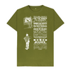 Romeo and Juliet in white T-shirt - Moss Green