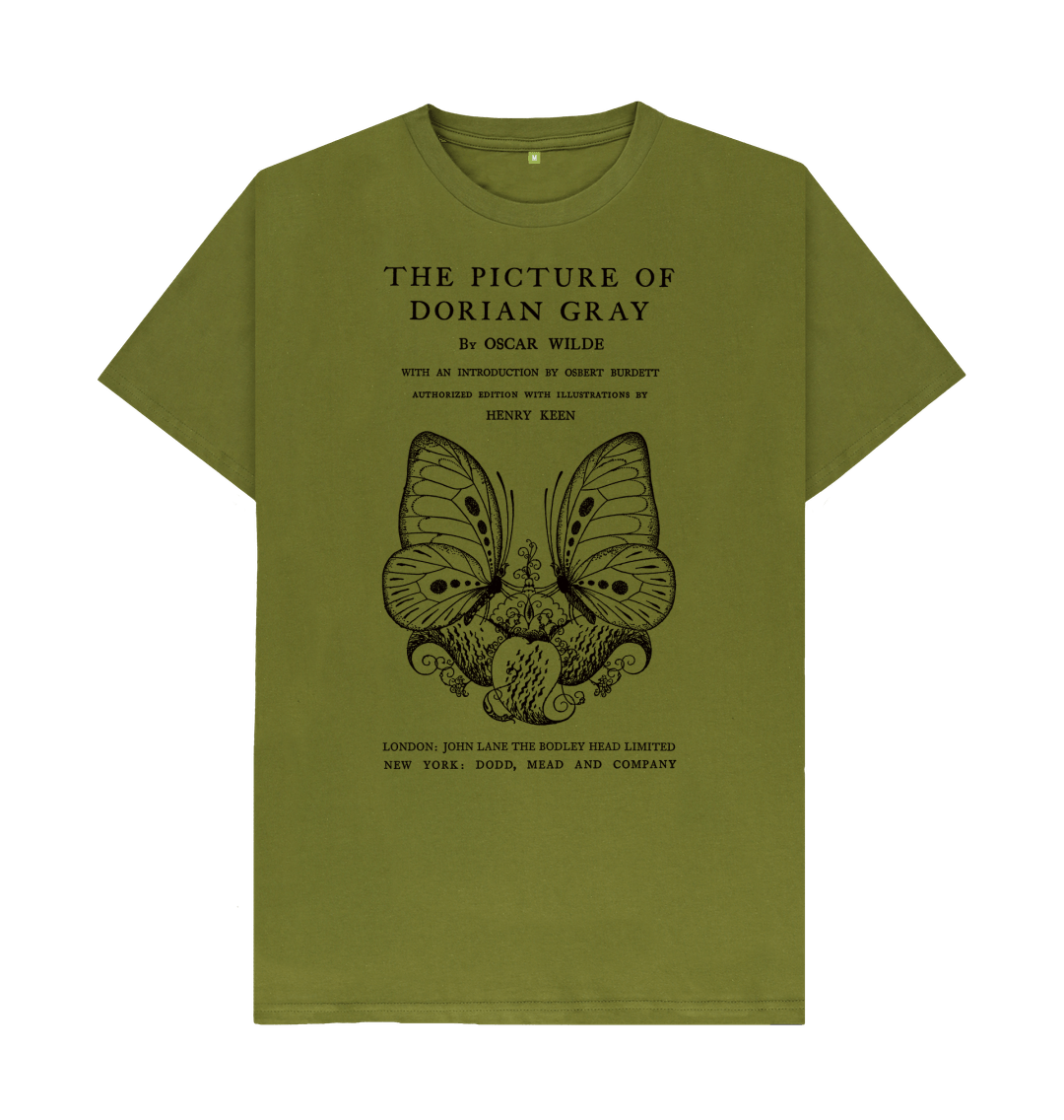 Moss Green The Picture of Dorian Gray in black T-shirt