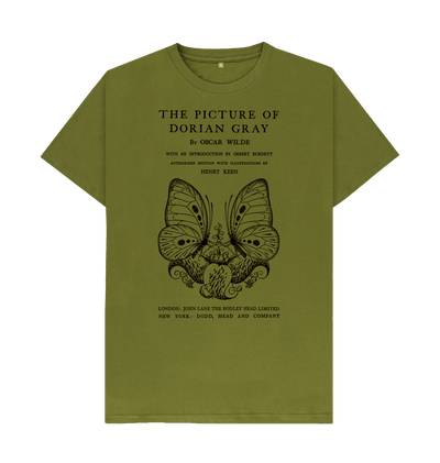 Moss Green The Picture of Dorian Gray in black T-shirt