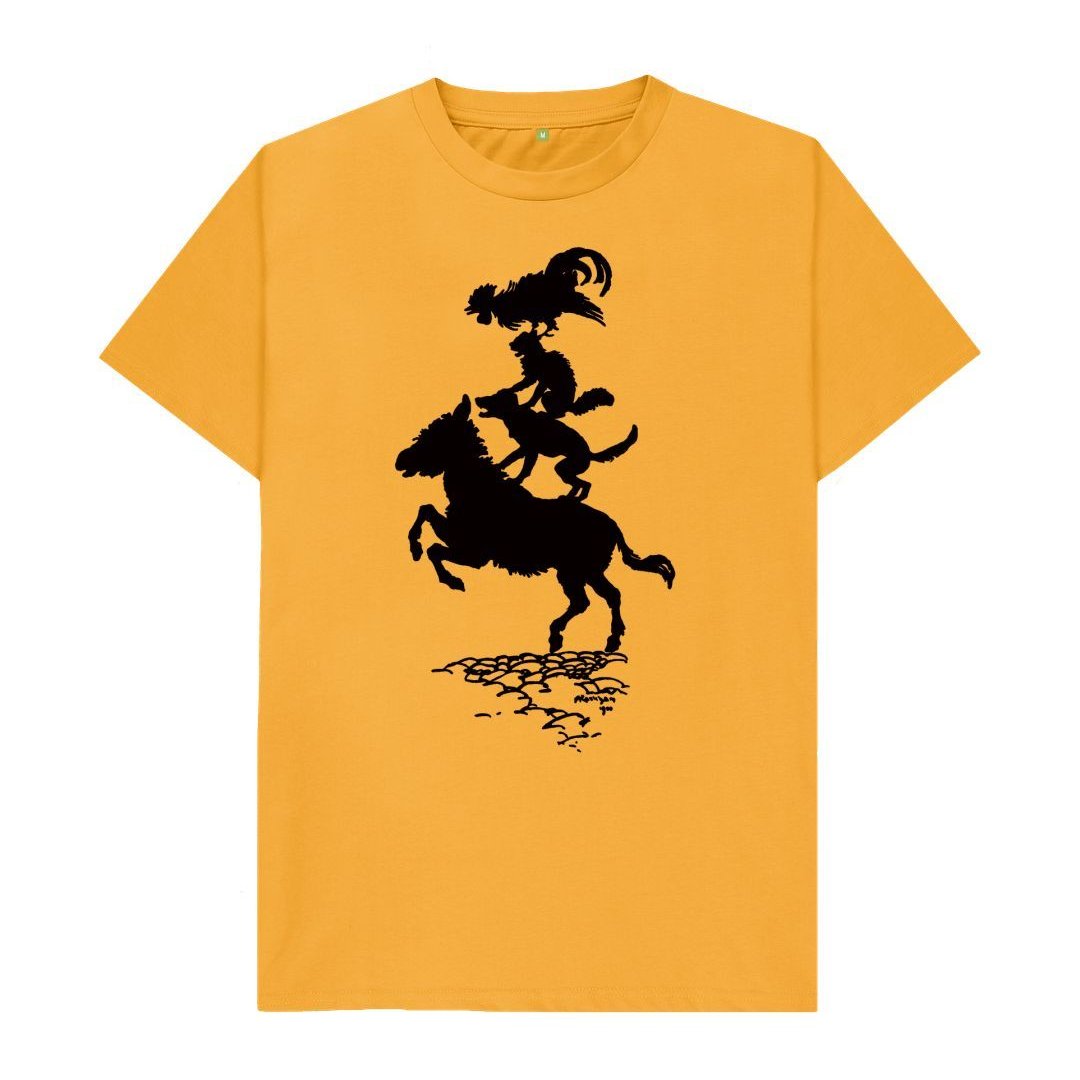 Mustard Bremen Town Musicians in black T-shirt