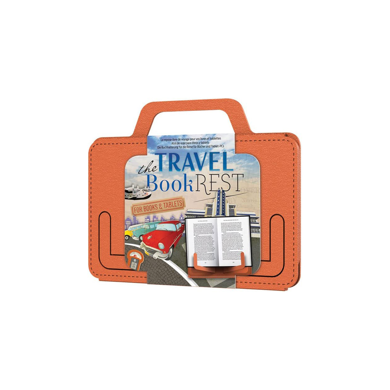 Orange Travel Book Rest front