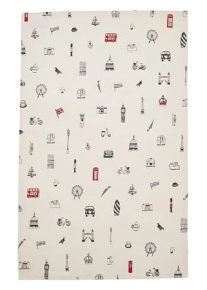 London Tea Towel on a white background