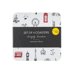 Image of London Set of 4 Coasters in packaging