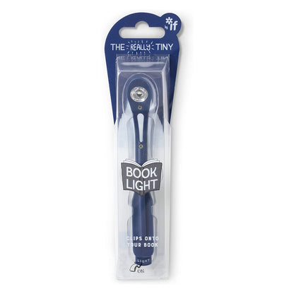 Navy Really Tiny Book Light in packaging