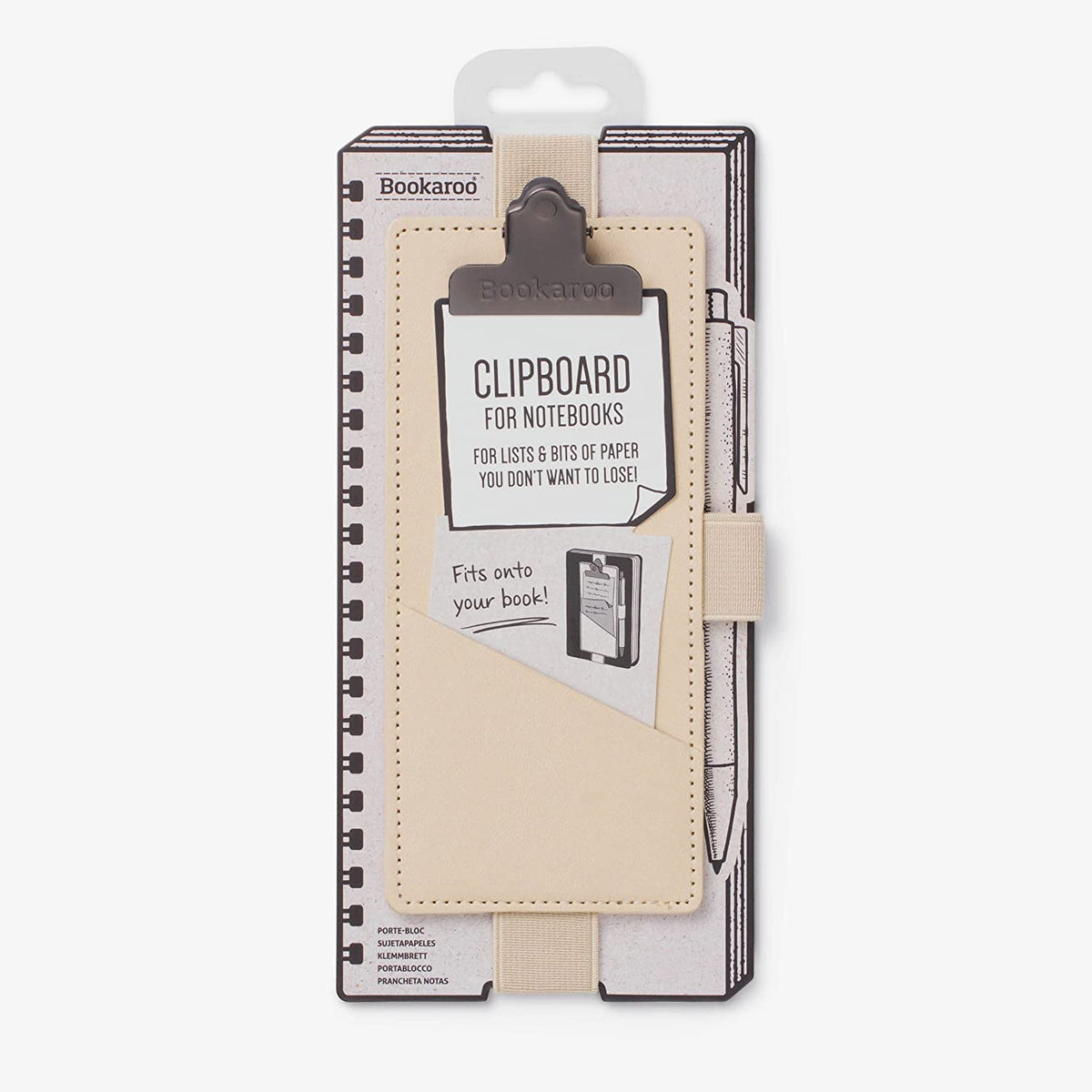 Cream Bookaroo Notebook Clipboard