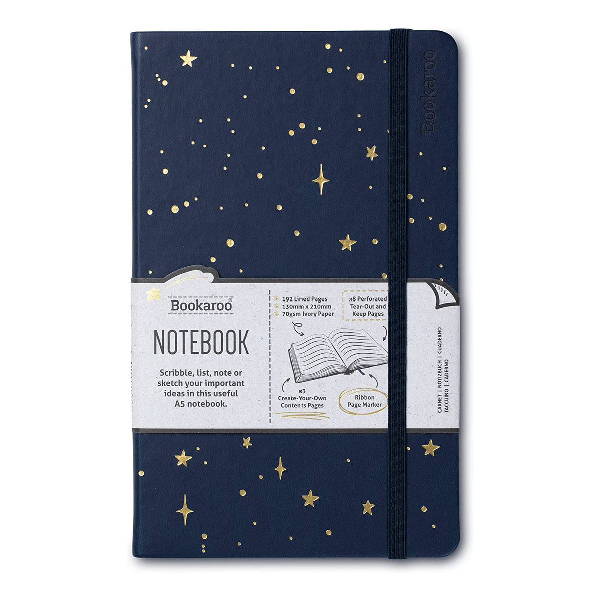 Moon and Stars Bookaroo A5 Notebook