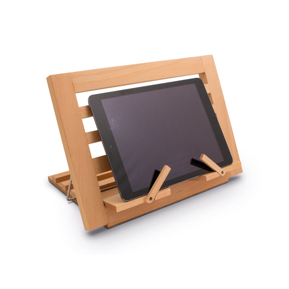 Image of Wooden Reading Rest with tablet